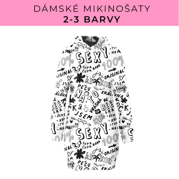 DÁMSKÝ střih - Mikinošaty 2-3 barvy