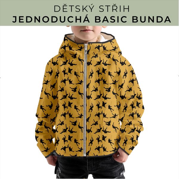 Dětský střih - jednoduchá dětská BASIC  bunda
