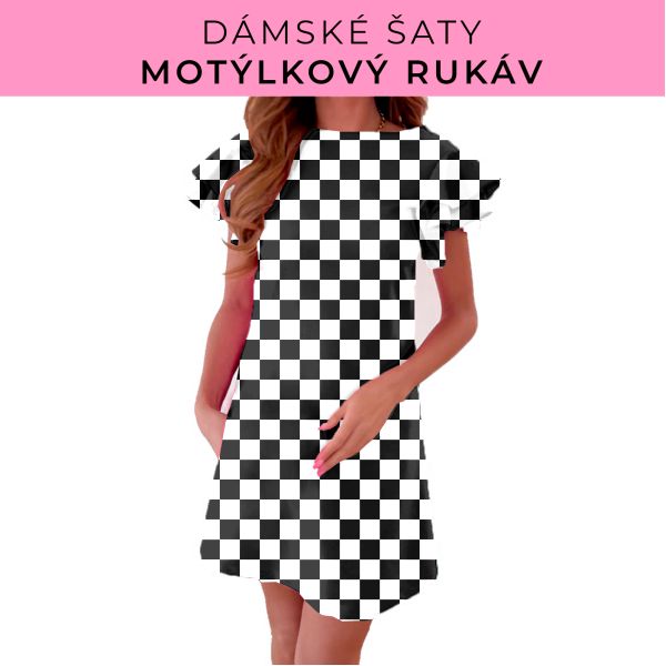 DÁMSKÝ střih - šaty s motýlkovým rukávem