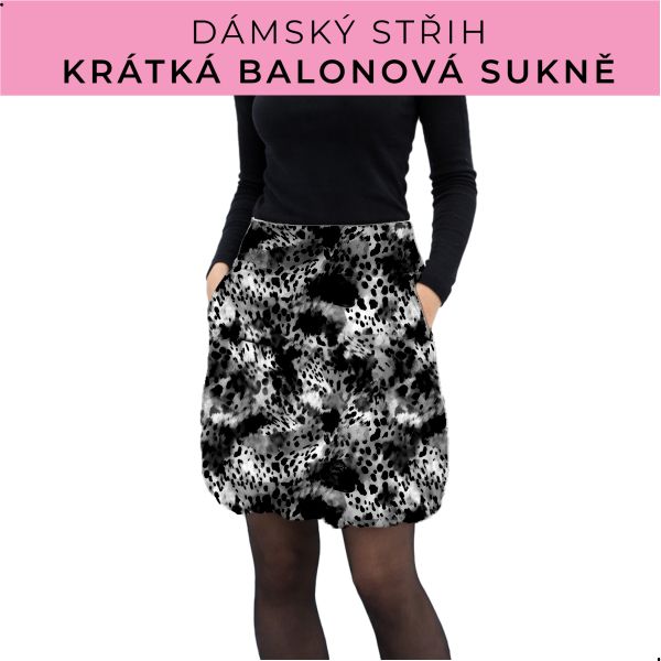 Dámský střih - balonová krátká sukně