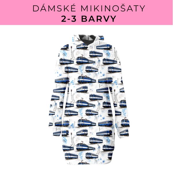 DÁMSKÝ střih - Mikinošaty 2-3 barvy