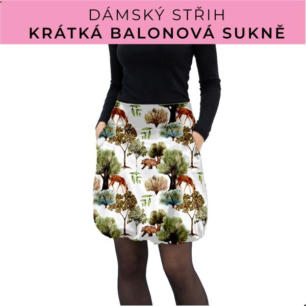 Dámský střih - balonová krátká sukně