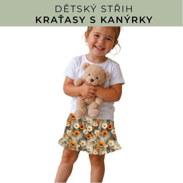 Dětský střih - Kraťásky s kanýrkem