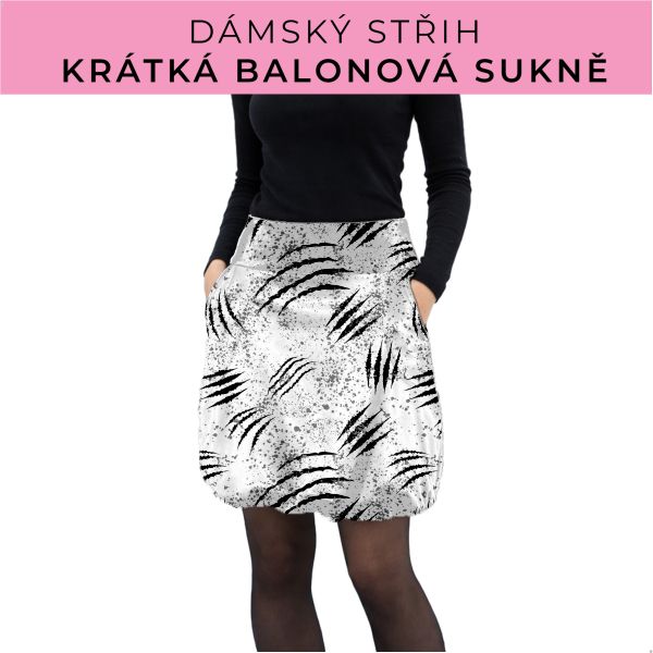 Dámský střih - balonová krátká sukně