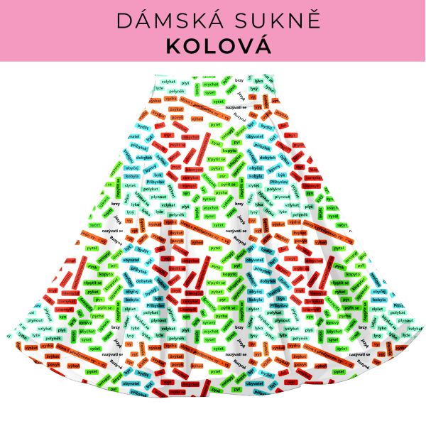 DÁMSKÝ střih - Kolová sukně