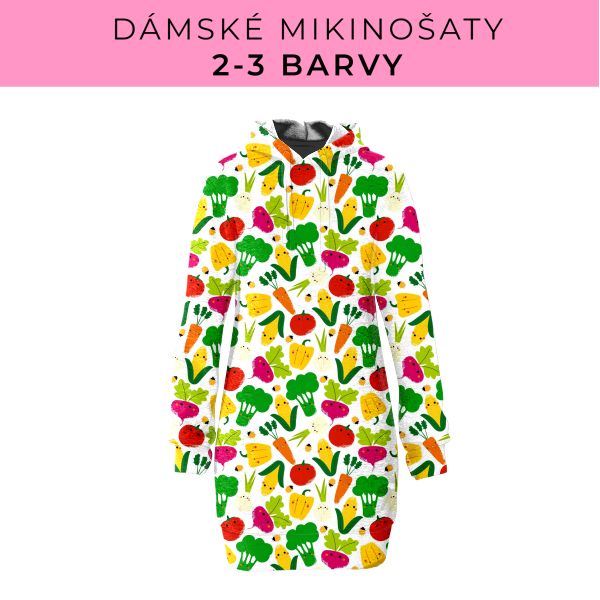 DÁMSKÝ střih - Mikinošaty 2-3 barvy