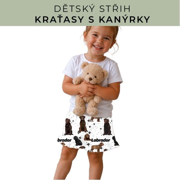 Dětský střih - Kraťásky s kanýrkem