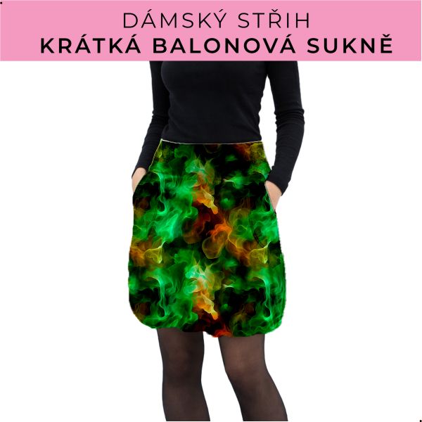 Dámský střih - balonová krátká sukně