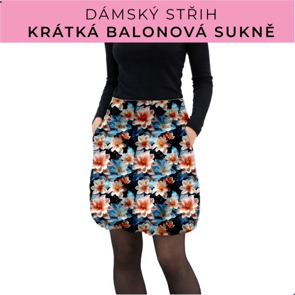Dámský střih - balonová krátká sukně