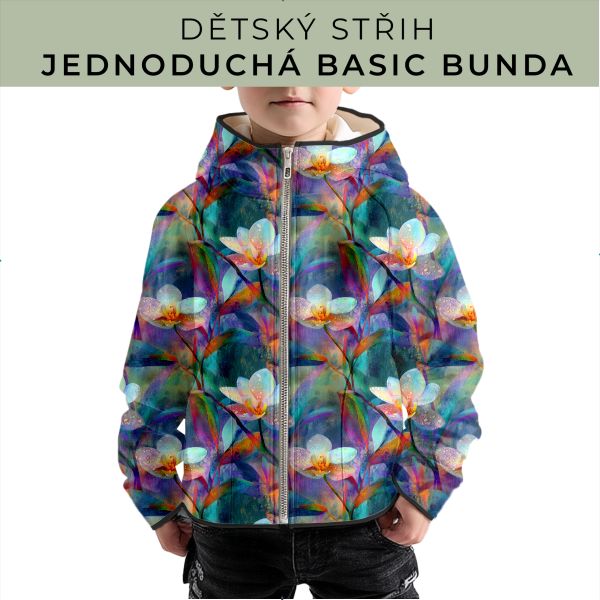 Dětský střih - jednoduchá dětská BASIC  bunda