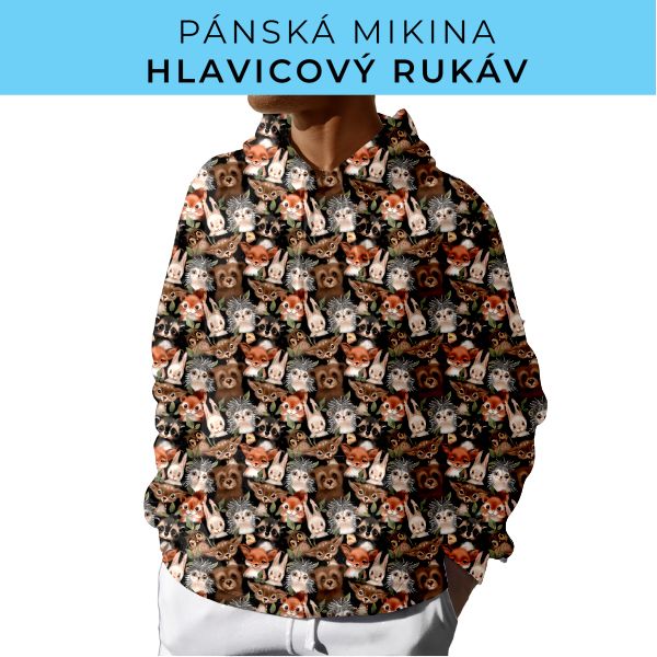 PÁNSKÝ střih - mikina s kapucí