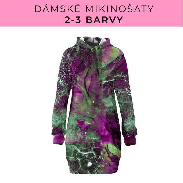 DÁMSKÝ střih - Mikinošaty 2-3 barvy