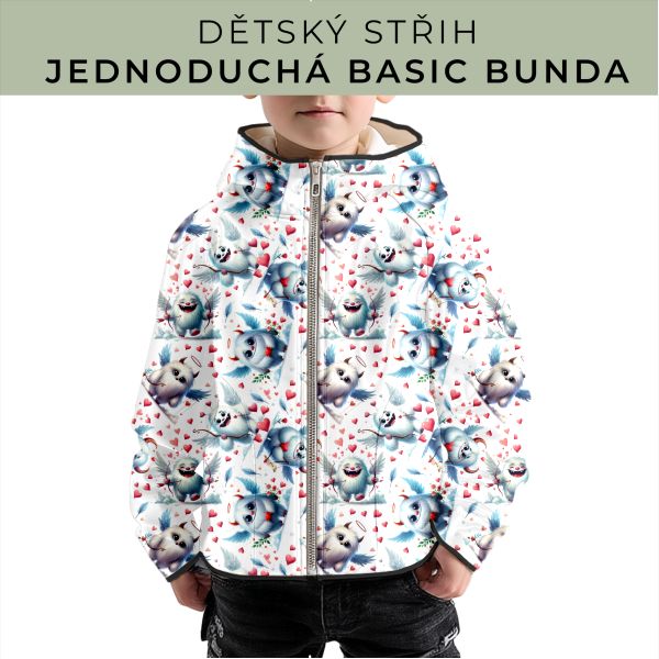 Dětský střih - jednoduchá dětská BASIC  bunda