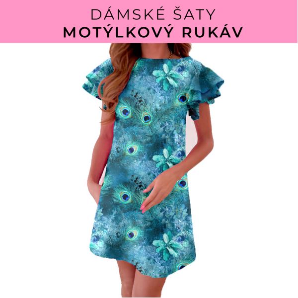 DÁMSKÝ střih - šaty s motýlkovým rukávem