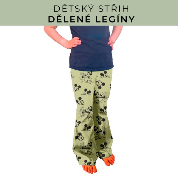 Dětský střih - Dělené legíny