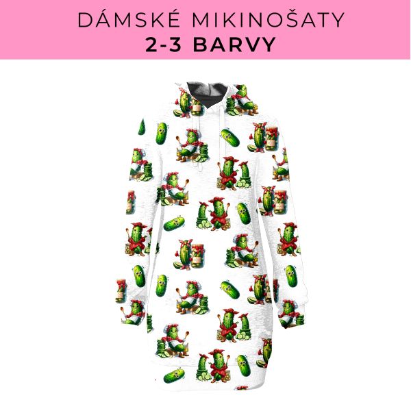 DÁMSKÝ střih - Mikinošaty 2-3 barvy