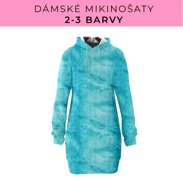 DÁMSKÝ střih - Mikinošaty 2-3 barvy