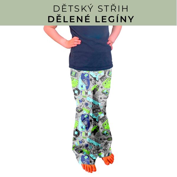 Dětský střih - Dělené legíny