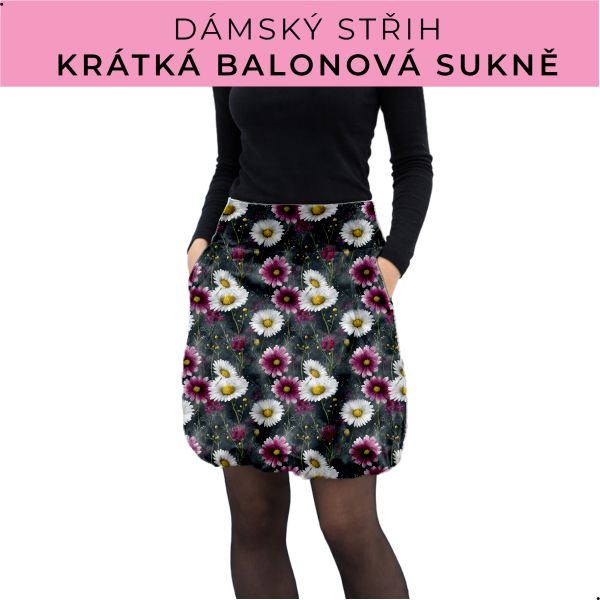 Dámský střih - balonová krátká sukně