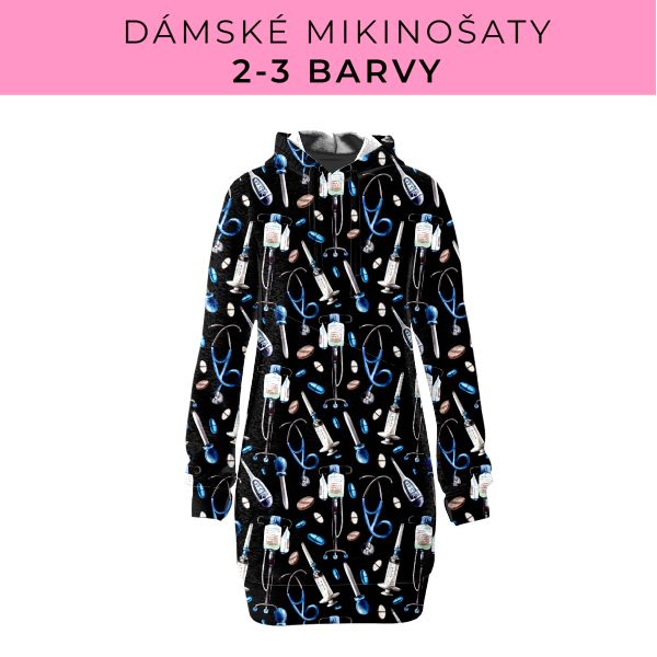 DÁMSKÝ střih - Mikinošaty 2-3 barvy
