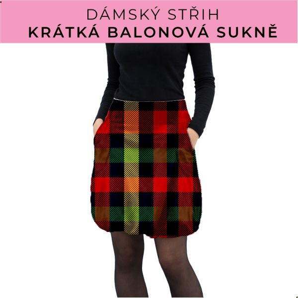 Dámský střih - balonová krátká sukně