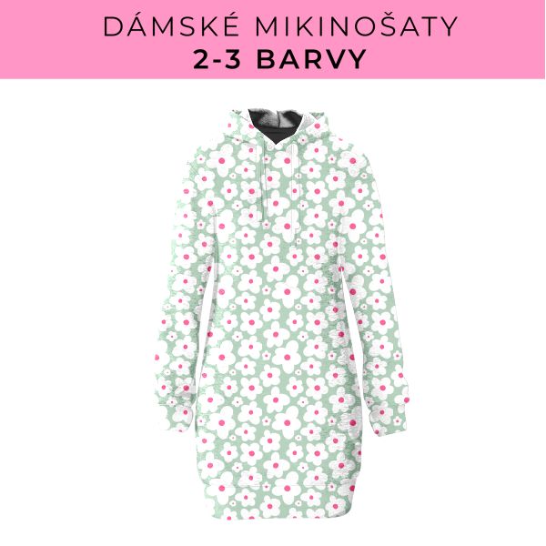 DÁMSKÝ střih - Mikinošaty 2-3 barvy
