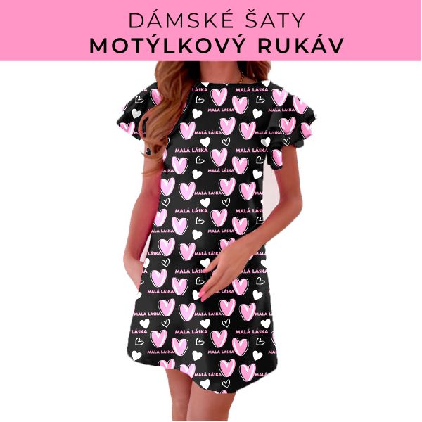 DÁMSKÝ střih - šaty s motýlkovým rukávem