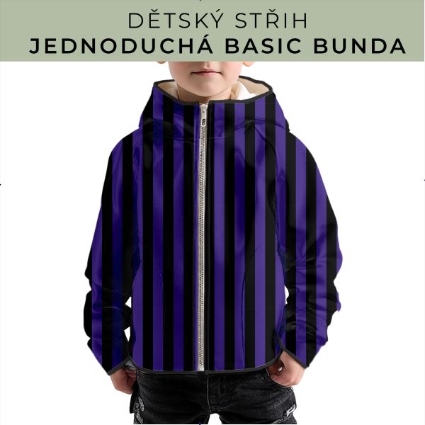 Dětský střih - jednoduchá dětská BASIC  bunda