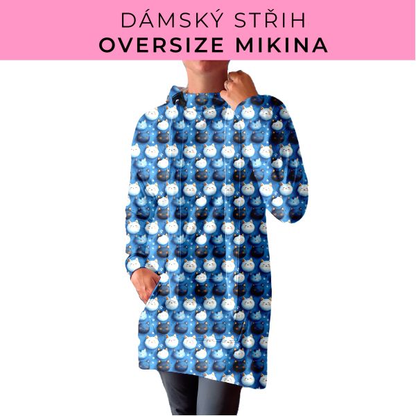 DÁMSKÝ střih - Oversize mikina