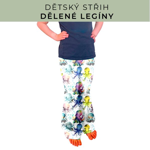 Dětský střih - Dělené legíny