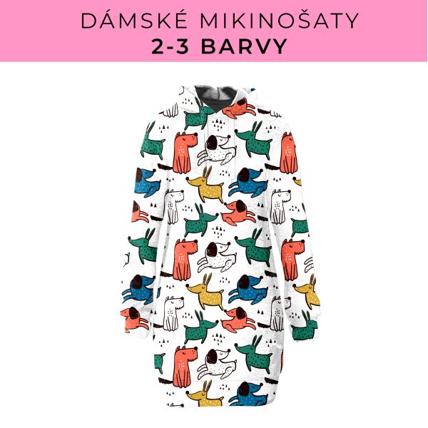 DÁMSKÝ střih - Mikinošaty 2-3 barvy