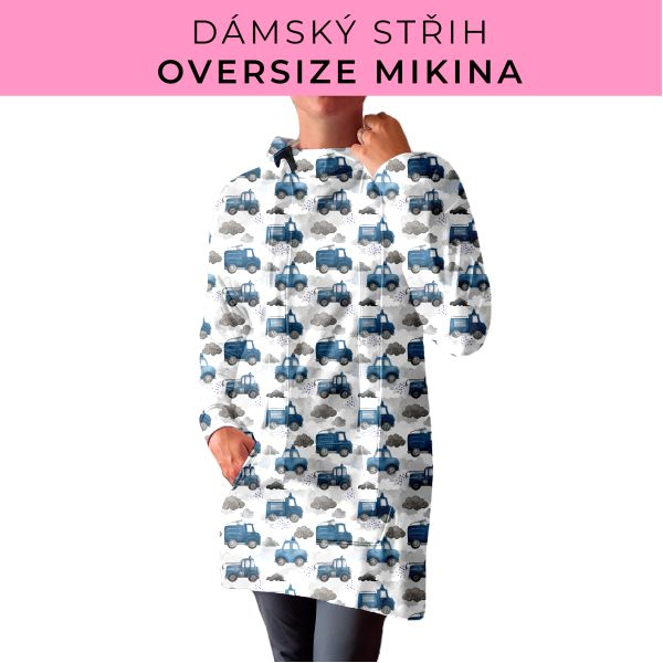 DÁMSKÝ střih - Oversize mikina