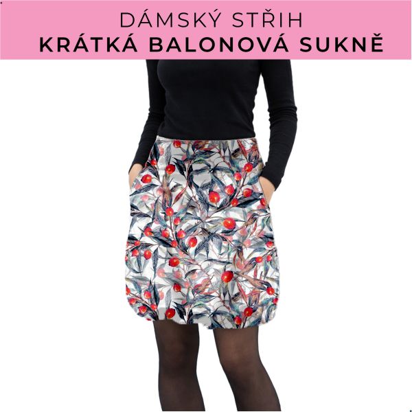 Dámský střih - balonová krátká sukně