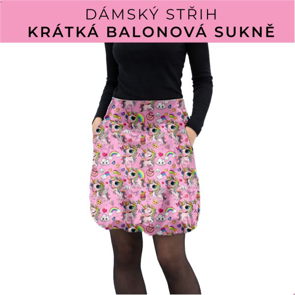 Dámský střih - balonová krátká sukně