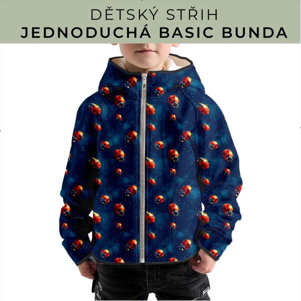 Dětský střih - jednoduchá dětská BASIC  bunda