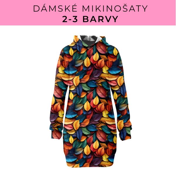 DÁMSKÝ střih - Mikinošaty 2-3 barvy