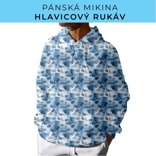 PÁNSKÝ střih - mikina s kapucí