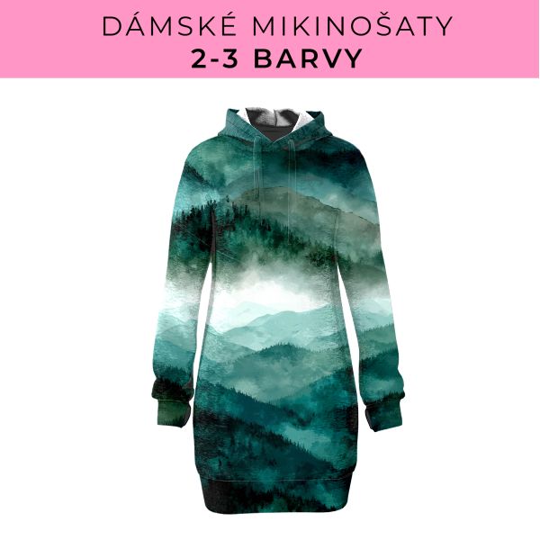 DÁMSKÝ střih - Mikinošaty 2-3 barvy