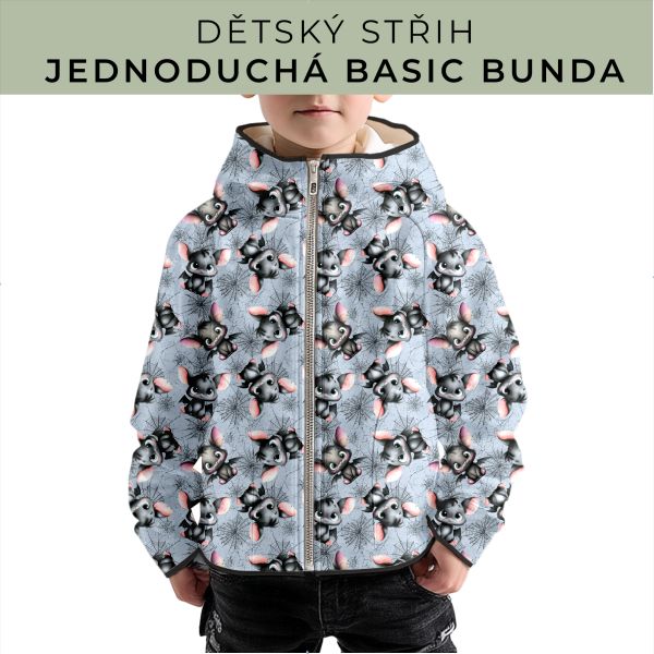 Dětský střih - jednoduchá dětská BASIC  bunda