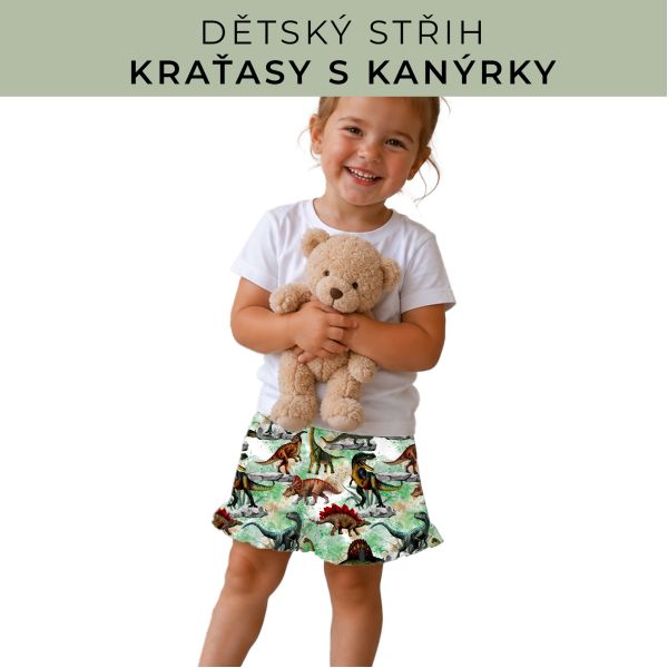 Dětský střih - Kraťásky s kanýrkem