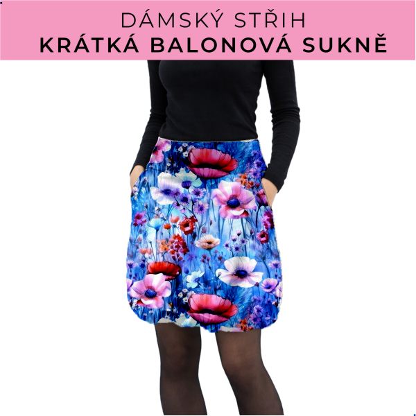 Dámský střih - balonová krátká sukně