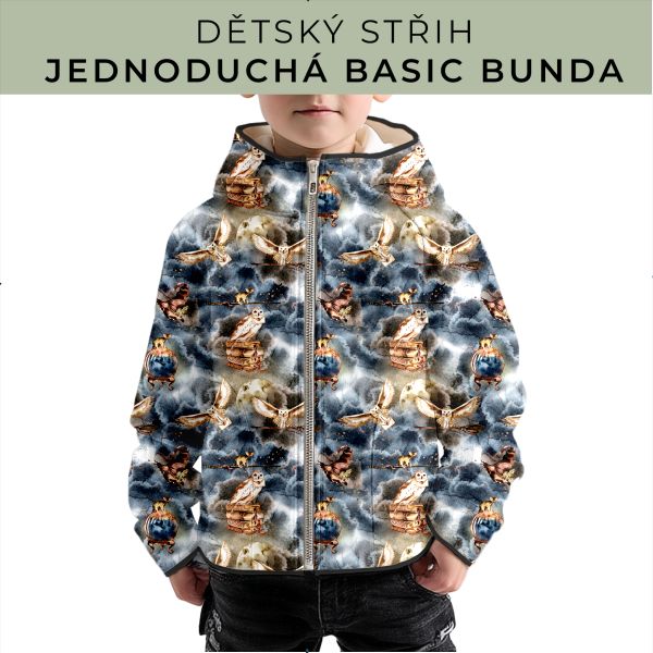 Dětský střih - jednoduchá dětská BASIC  bunda