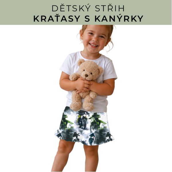 Dětský střih - Kraťásky s kanýrkem