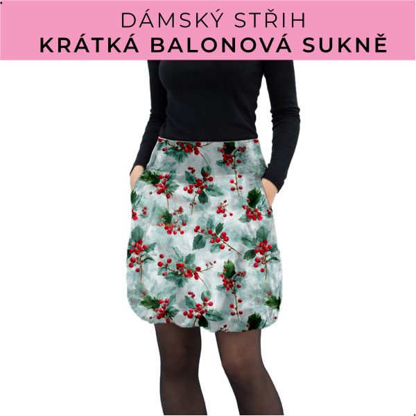 Dámský střih - balonová krátká sukně