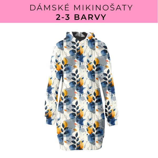 DÁMSKÝ střih - Mikinošaty 2-3 barvy
