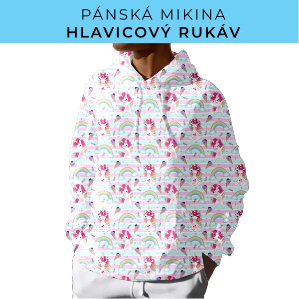 PÁNSKÝ střih - mikina s kapucí
