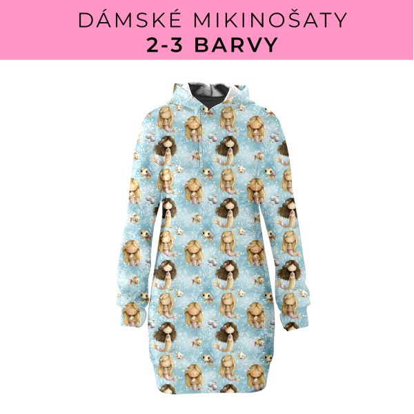 DÁMSKÝ střih - Mikinošaty 2-3 barvy