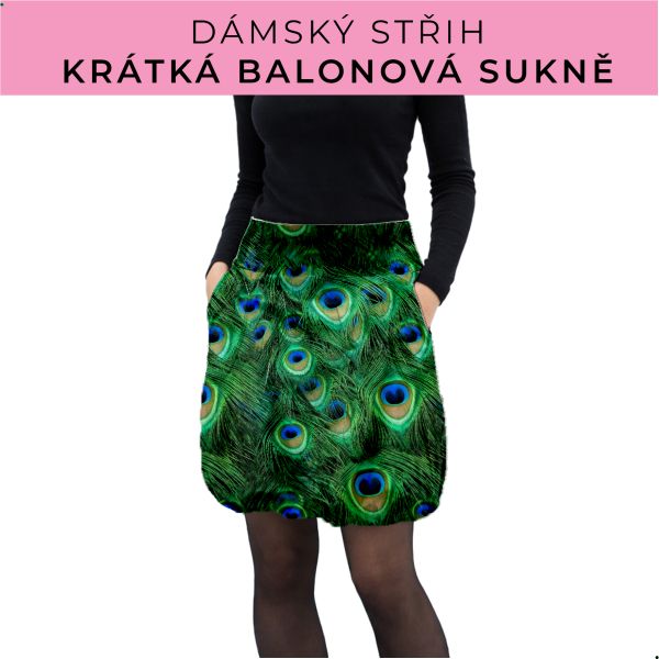 Dámský střih - balonová krátká sukně
