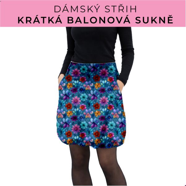 Dámský střih - balonová krátká sukně