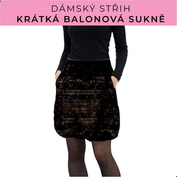Dámský střih - balonová krátká sukně
